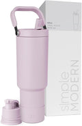 Simple Modern Trek Pivot | 40oz Flip Straw Tumbler with Handle | Water Bottle & Boot | Interchangeable Straw & Chug Lids | Insulated Stainless Steel Jug | Gym Sports Outdoors | Lavender Mist