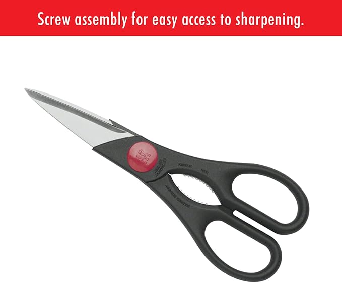 ZWILLING TWIN Kitchen Shears, Multi-Purpose, Heavy Duty, Stainless Steel Blades, Black