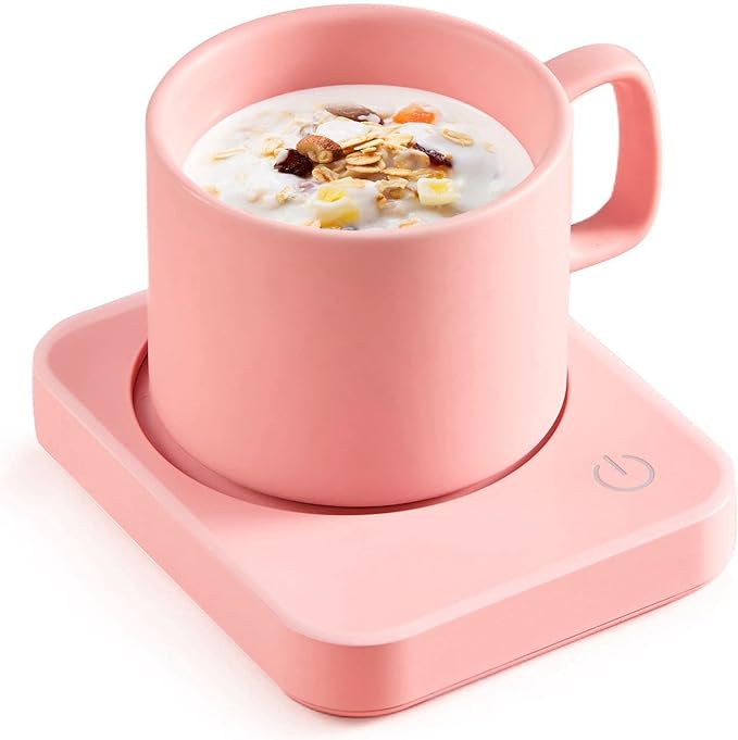 VOBAGA Coffee Mug Warmer for Desk with Auto Shut Off & 3-Temp Settings, Coffee Cup Warmer with Smart Safety Alert Home Office Accessory, Perfect for Coffee, Tea, Milk (No Mug)