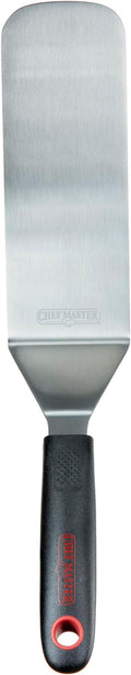Chef Master 90284 High Heat Flexible Turner Spatula, 7.68" x 2.87" Blade | Heat Resistant Handle | Slip Resistant Grip | Dishwasher Safe