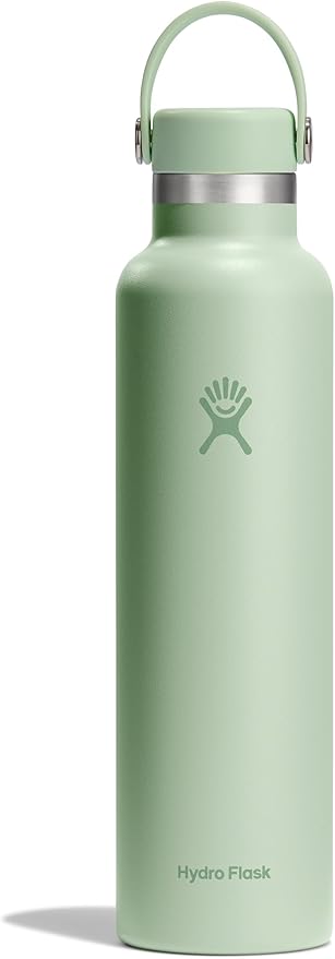 Hydro Flask Water Bottle - Insulated Stainless Steel - Non Spill, Leakproof in 24 Oz Aloe Green