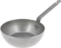 De Buyer MINERAL B Carbon Steel Country Fry Pan - 9.5” Diameter, 6.5” Cooking Surface - Ideal for Sauteing, Simmering, Deep Frying & Stir Frying - PFAS, PFOA & PFOS Free - Made in France