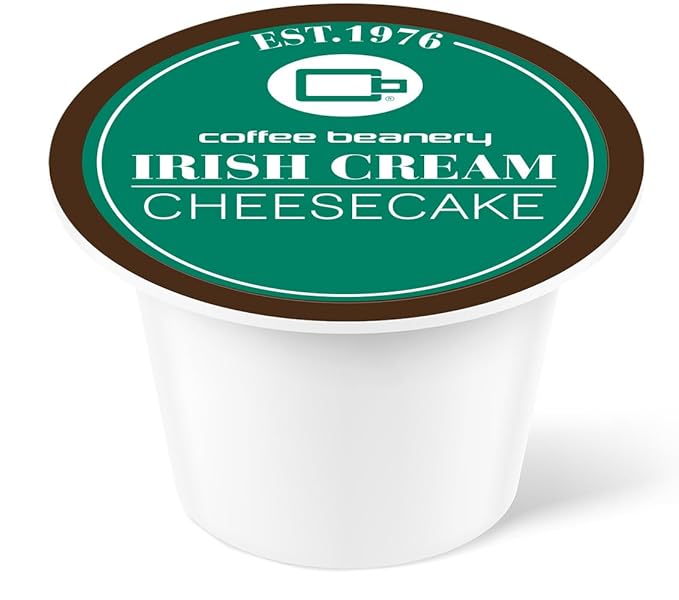Irish Cream Cheesecake Coffee Pods by Coffee Beanery | 48ct Bulk Flavored Coffee Pods Medium Roast Coffee Pods| 100% Specialty Arabica Coffee| Gourmet Coffee Pods