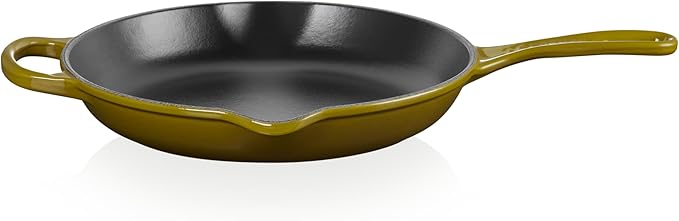 Le Creuset Enameled Cast Iron Signature Round Skillet, 10.25”, Olive