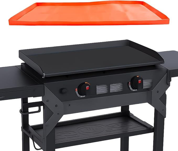 Silicone Grill Cover Mat | Heat-Resistant, Non-Stick, BPA-Free | Silicone Cover for Blackstone Griddle, Protects Grates, Easy to Clean, Fits Most Grills, Reusable BBQ Mat - 28 Inch