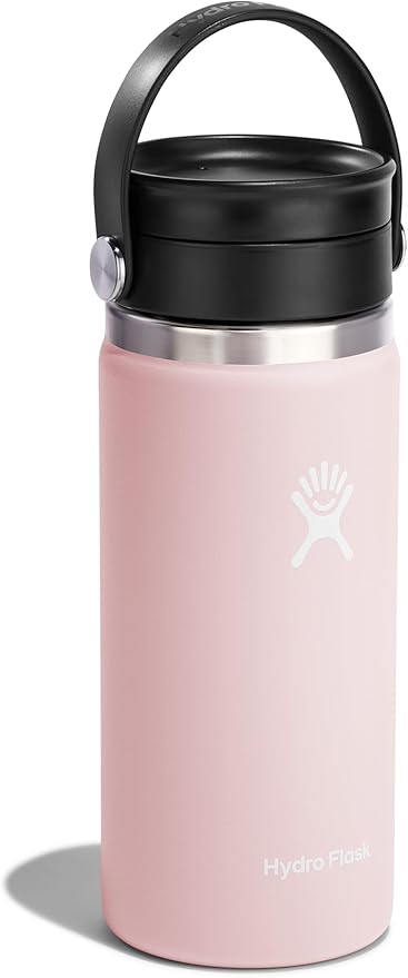 Hydro Flask Flex Sip Coffee Tumbler – Insulated Stainless Steel, Non Spill, Leak Proof Travel Coffee Cup 16 Oz Trillium Pink