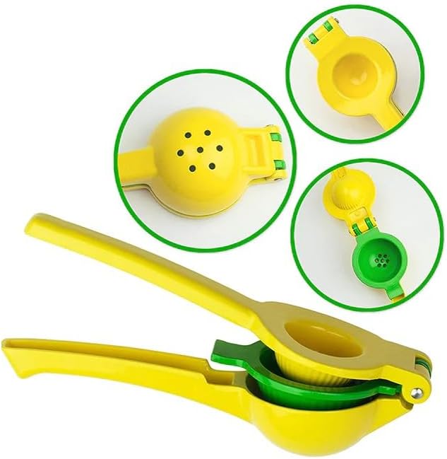2Pcs Lemon Squeezer and Zester Grater Set, Citrus Juicer, Hand Press, Easy to Use, Ideal for Parmesan Cheese Grater, Lemon and Ginger Zester