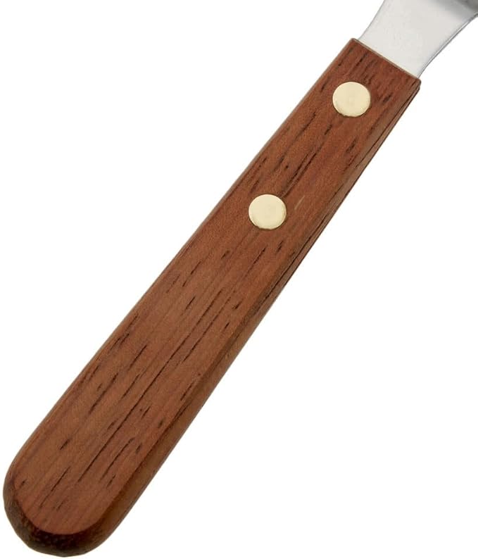 Ateco 1385 Offset Spatula with 4.5-Inch Stainless Steel Blade, Wood Handle, 4.5 Inch, natural
