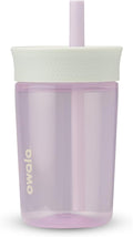 Owala Kids Insulation BPA-Free Plastic Tumbler with Spill Resistant Flexible Straw, Easy to Clean, Kids Water Bottle, Great for Travel, Dishwasher Safe, 15 Oz, Mint and Pink, (Unicorn)