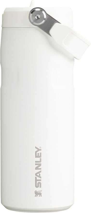 STANLEY IceFlow Flip Straw 2.0 Water Bottle 16 OZ | Built-In Straw with Larger Opening | Lightweight & Leak-Resistant | Insulated Stainless Steel | BPA-Free | Frost