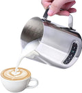 Milk Pitcher, Dailyart Stainless Steel Milk Frothing Pitcher with Thermometer for Coffee, Cappuccino,Espresso,Latte Art(600ml/20oz)