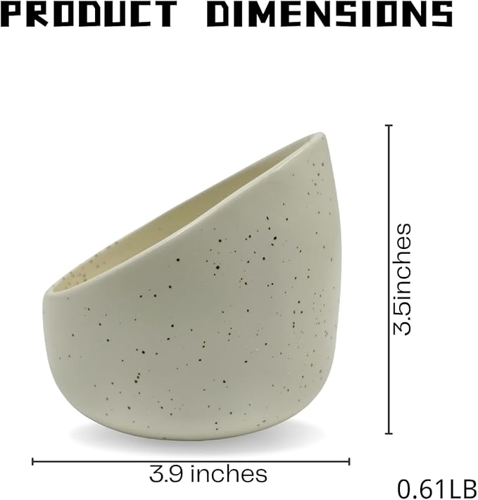 Ceramic herb stripper bowl,a 4-hole kitchen & garden tool with ergonomic handle for easy herb stem removal. Easy to clean, perfect for home cooks & gardeners (White)