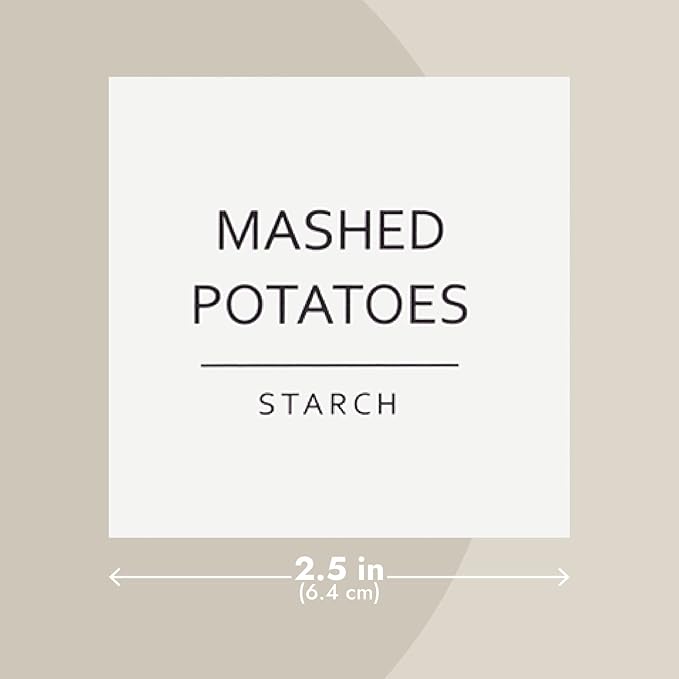 Talented Kitchen Pantry Labels for Containers - 144 Matte Vinyl Stickers, 2.5 x 2.5 in, Black on White, Water Resistant - Food Labels & Ingredient Stickers for Spice Jars & Baking Organization