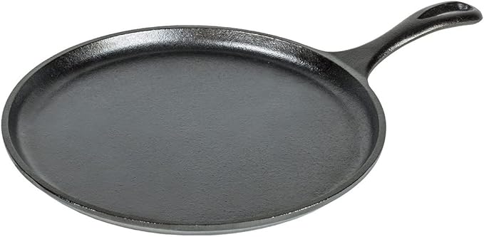 Lodge Cast Iron Griddle and Hot Handle Holder, 10.5", Black/Red