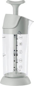 Manual Milk Frother - Handheld Milk Mixer, Warm & Cold Milk Foamer, BPA Free - 6.8 Floz, Gray