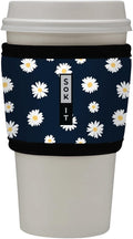 Sok It HotSok Coffee & Tea Reusable Insulated Neoprene Cup Sleeve (Daisy Chain)