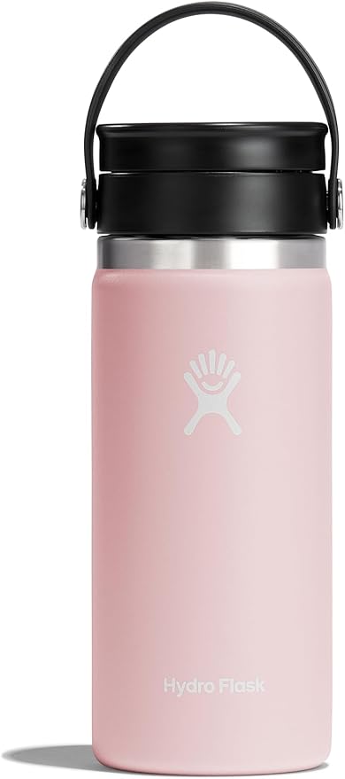 Hydro Flask Flex Sip Coffee Tumbler – Insulated Stainless Steel, Non Spill, Leak Proof Travel Coffee Cup 16 Oz Trillium Pink