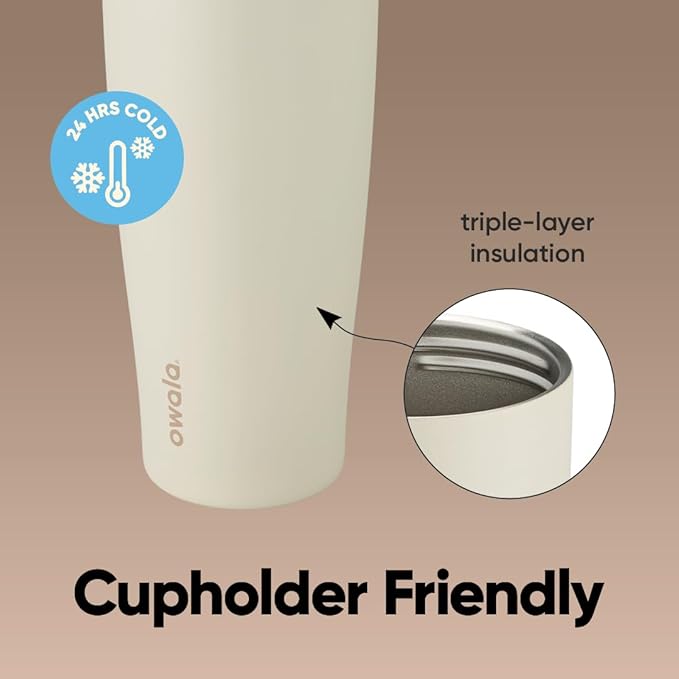 Owala FreeSip Tumbler - Stainless Steel - 40-oz. - Tan (Lightly Toasted) (Pack of 6)