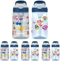 Contigo Aubrey Kids Dinos & Sharks Cleanable Water Bottle with Silicone Straw Spill-Proof Lid Dishwasher Safe 14oz 2-Pack (Pack of 4)