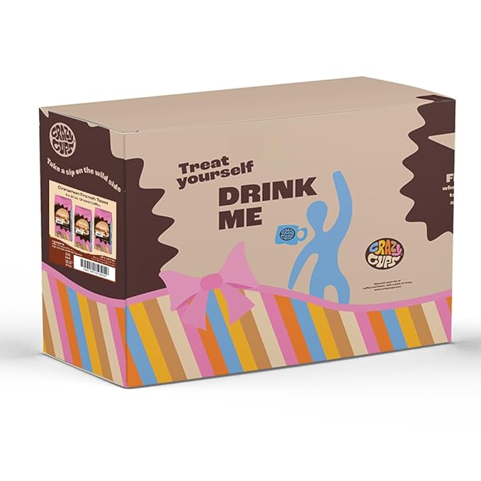 Crazy Cups Flavored Ground Coffee, Cinnamon French Toast, in 10 oz Bags, For Brewing Flavored Hot or Iced Coffee, 3 Pack