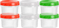 EONJOE 4oz Plastic Containers with Lids Reusable Dishwasher Freezer Safe Airtight, 6-Pack