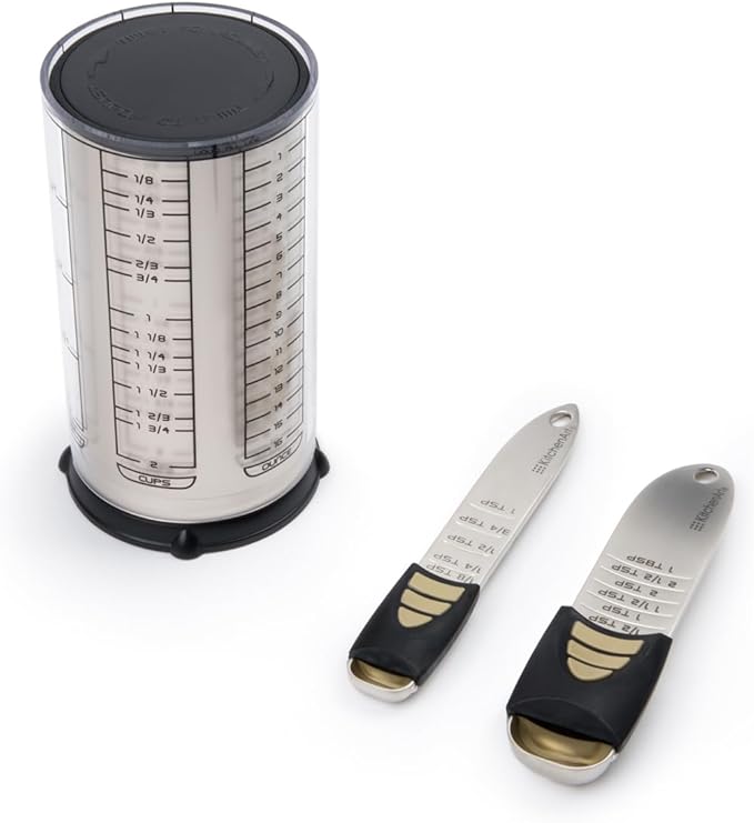 KitchenArt 2 Cup Pro Essentials Gift Set, 6.5x6.5x7", 3-Piece Set