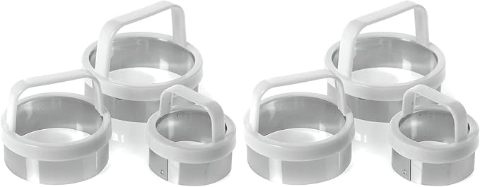 Norpro Biscuit/Cookie Cutters, Set of 3, As Shown (Pack of 2)