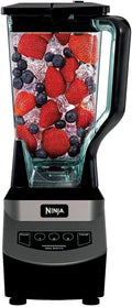 Ninja Blender, For-Smoothies, Salsa, Shakes, Slush, and-Frozen Drinks, Pitcher, and-Lid, for-Kitchen, Crushes Ice, Fruit, and-Veggies, 1000-Watt, Dishwasher Safe, Black, NJ601AMZ