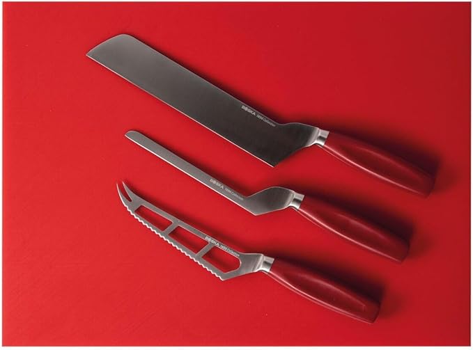 BOSKA Premium Soft cheese knife Red - Professional cheese cutter - 140 mm - Cheese Knife - Full tang - For soft cheese - Premium Quality - HACCP knife - 1896 Collection