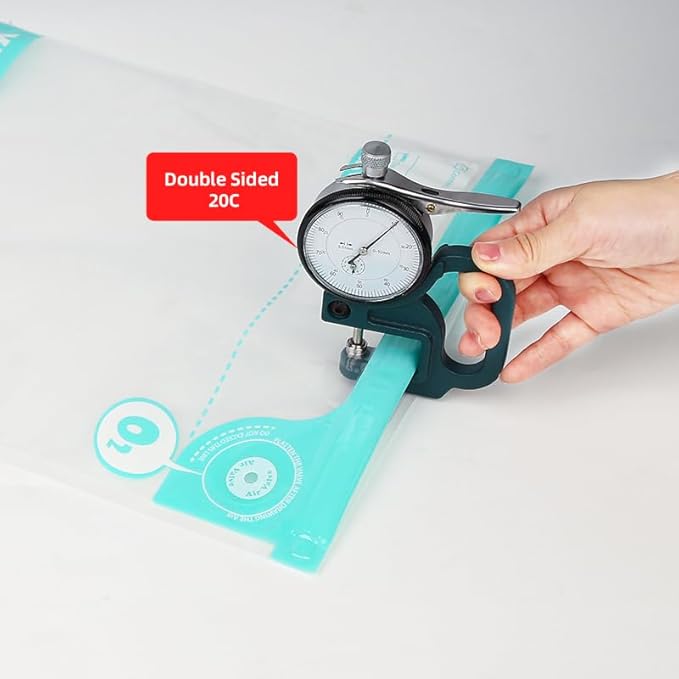 Sous Vide Bags Reusable, 20 PCS BPA Free Food Vacuum Sealer Bags, Double-sided 20C, Vacuum Zipper Bag for Sous Vide Cooking, 20pcs food storage bags & 4 Seal Clips (7.9x 11.8 Inch)