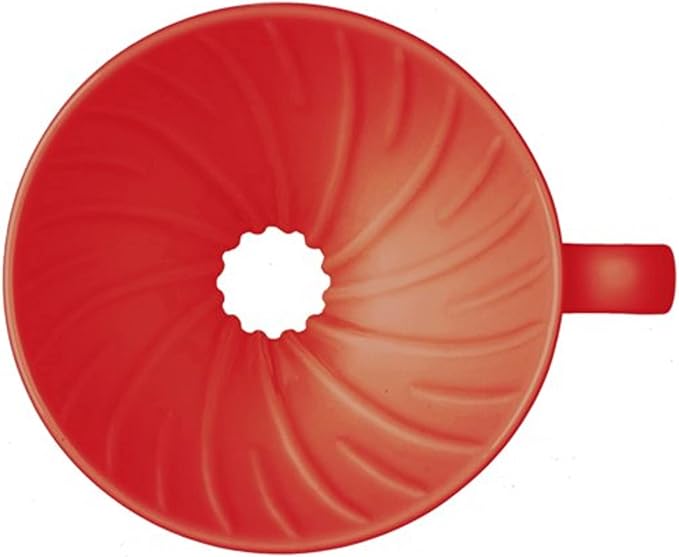 Hario V60 Ceramic Coffee Dripper Pour Over Cone Coffee Maker Size 01, Red