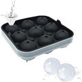 Samuelworld Large Ice Ball Maker with Lid, 9 x 2 Inch Ice Balls - Food Grade, Easy To Fill Round Silicone Ice Tray, Perfect Spheres Craft Ice Maker for Whiskey, Cocktails, Gifting - Black