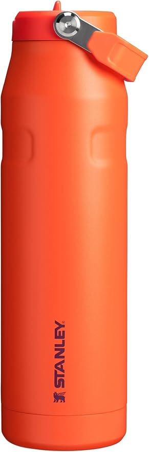 STANLEY IceFlow Flip Straw 2.0 Water Bottle 36 OZ | Built-In Straw with Larger Opening | Lightweight & Leak-Resistant | Insulated Stainless Steel | BPA-Free | Tigerlily Plum