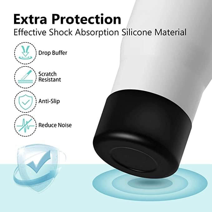 Protective Silicone Boot for 12oz - 24 oz Stainless Steel Water Bottles - Stanley 40oz Tumbler with Handle & Stanley IceFlow 20oz 30oz Anti-Slip Bottom Sleeve Cover，BPA free (Darkblue)