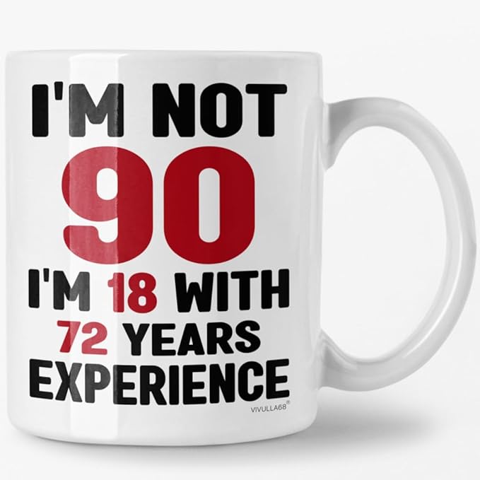 Vivulla68 90th Birthday Gifts For Women Men, 90 Year Old Birthday Gifts For Women, 90th Birthday Gift Ideas, Gifts For 90 Year Old Woman Man, 90 Yr Old Birthday, 90th Birthday Cups For Grandma Grandpa