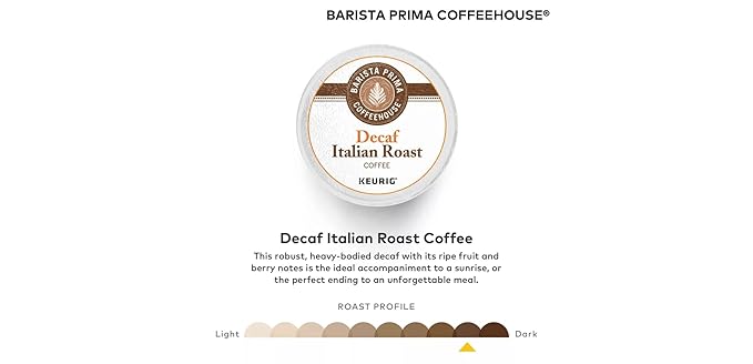 Barista Prima Coffeehouse Decaf Italian Roast KCups 96ct