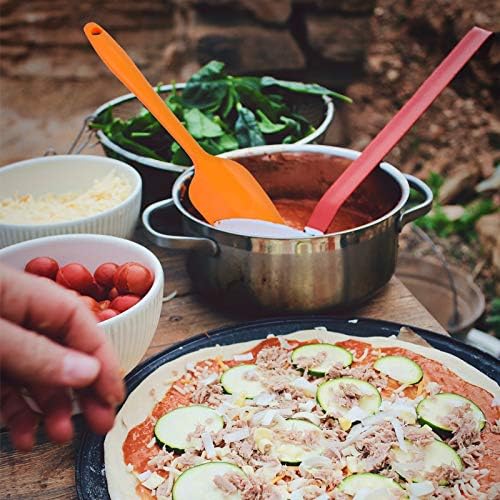 4 Piece Silicone Spatulas Heat Resistant 11inch Large Rubber Spatulas for Baking, Cooking, and Mixing Non-Stick Flexible Seamless Spatula with Stainless Steel Core