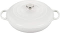 Le Creuset Enameled Cast Iron Signature Braiser, 5 qt., White
