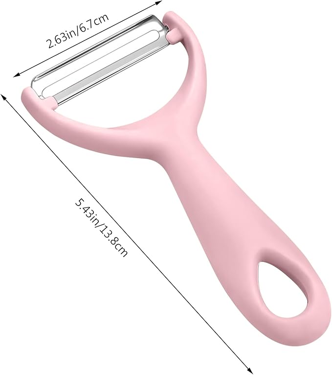 Apple Peeler:Pear Fruit Vegetable Peeler,Manual peeler for Peeling Apples, Pears, Cucumber;Garlic Carrot Potato Cheese Zester Grater, Essential Kitchen Tool(2-Pack) (pink)