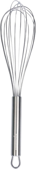 Restaurantware-German Standard 12.5 Inch French Whisk, 1 Dishwashable Kitchen Wire Whisk - Ergonomic Handle, Durable, Stainless Steel French Whip, For Blending, Stirring, Mixing Of Ingredients