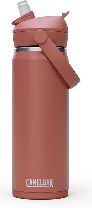 CamelBak Thrive Flip Straw Insulated Stainless Steel Water Bottle Sierra Red, 20oz
