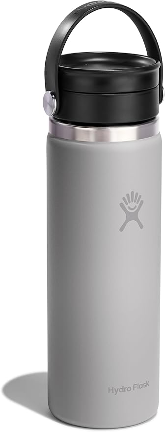 Hydro Flask Flex Sip Coffee Tumbler – Insulated Stainless Steel, Non Spill, Leak Proof Travel Coffee Cup 20 Oz Birch Gray