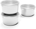 U Konserve Stainless Steel Set of Three Round Food/Condiment/Snack Mini Countainers with Silicone Lids, Leak Proof & Dishwasher Safe (3 oz)