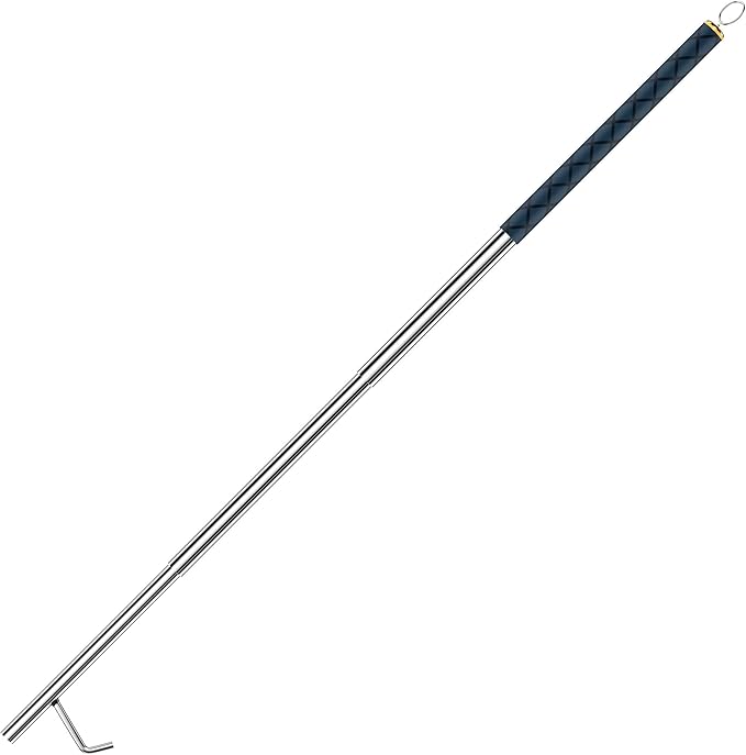 48 Inches Fire Poker for Fire Pit Outdoor, Extra Long Campfire Poker Blower, Fireplace Tools Indoor