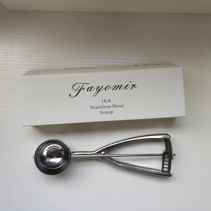 Cookie Scoop 1.5 Tablespoon, Small Cookie Dough Scoop, Cookie Scoops for Baking, Ice Cream Scoop, Selected 18/8 Stainless Steel for Making Cookie, Melon Ball, Ice Cream, Meatball