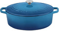 Cuisinart Chef's Classic Enameled Cast Iron Oval Covered Casserole (Gradient Blue, 7- Quart)