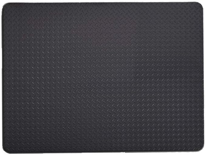 RESILIA X-Large Under Grill Mat – Heavy Duty, Reusable Outdoor Floor Protector Mats for Deck, Patio, & Garage – 57 Inch x 47 Inch, Black Diamond Plate, Made in the USA