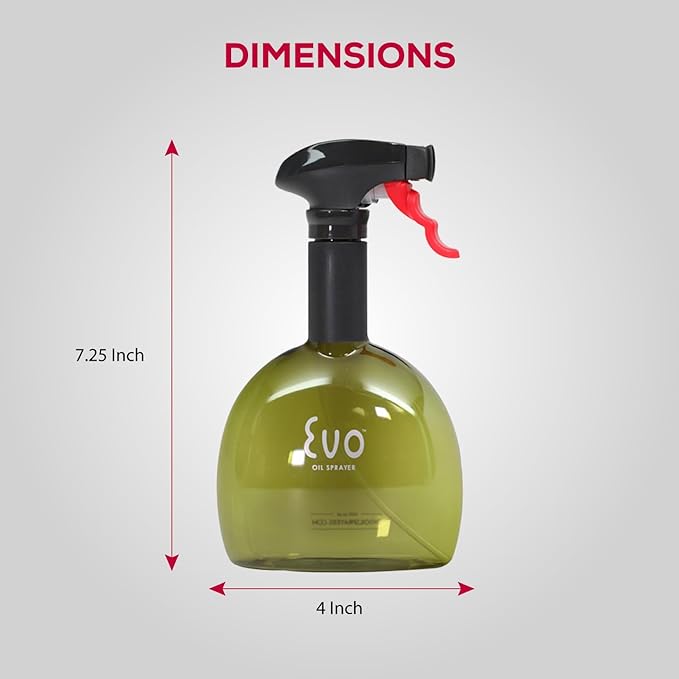 Evo Oil Sprayer Minis, Non-Aerosol for Olive, Cooking Oils, and Vinegars, 8-Ounce Capacity, 1 Each Yellow and Green