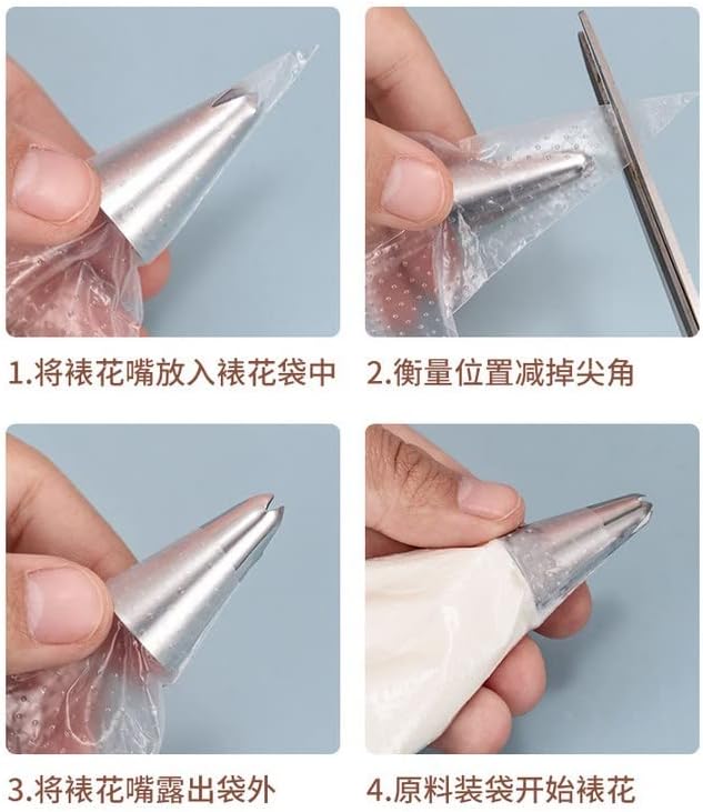 26 Inch Icing Piping Bags, 200 Pcs XXL Anti Burst Pastry Bags, Frosting Piping Bags Disposable for Wedding Cake, Birthday Party Dessert, Cupcake Decorating