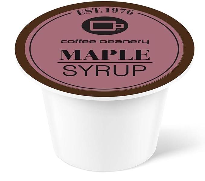 Maple Syrup Coffee Pods by Coffee Beanery | 48ct Bulk Flavored Coffee Pods Medium Roast Coffee Pods| 100% Specialty Arabica Coffee| Gourmet Coffee Pods